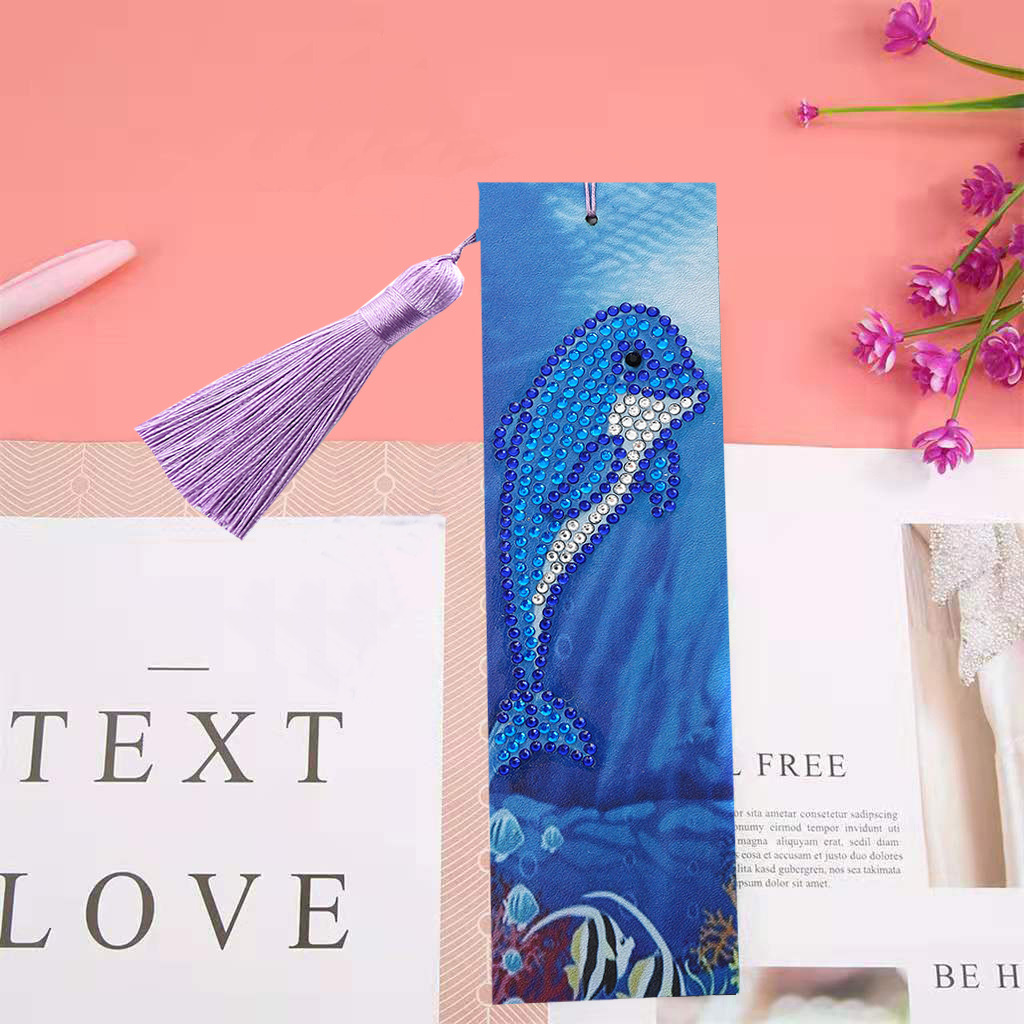 DIY Diamond Painting Bookmarks - Dolphins