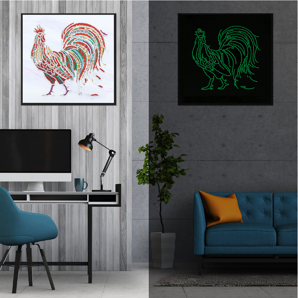 DIY Diamond Painting - Roosters