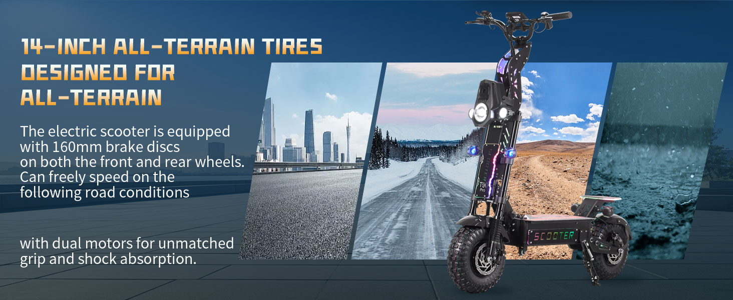 14in off road tires electric scooter
