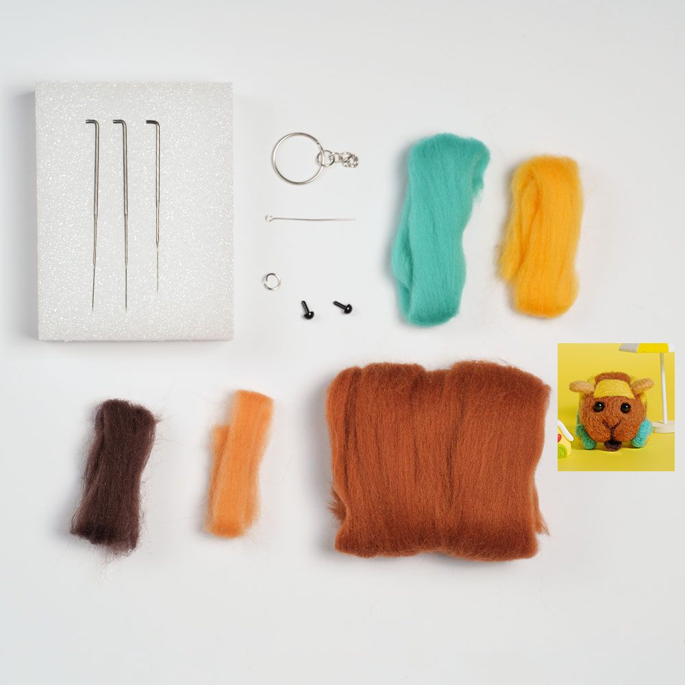 FeltingJoy - Pui Pui Molcar Needle Felting Kit - Chocolate