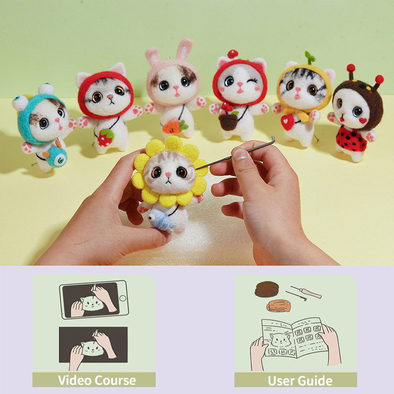 FeltingJoy - Cat Needle Felting Kit - Baby