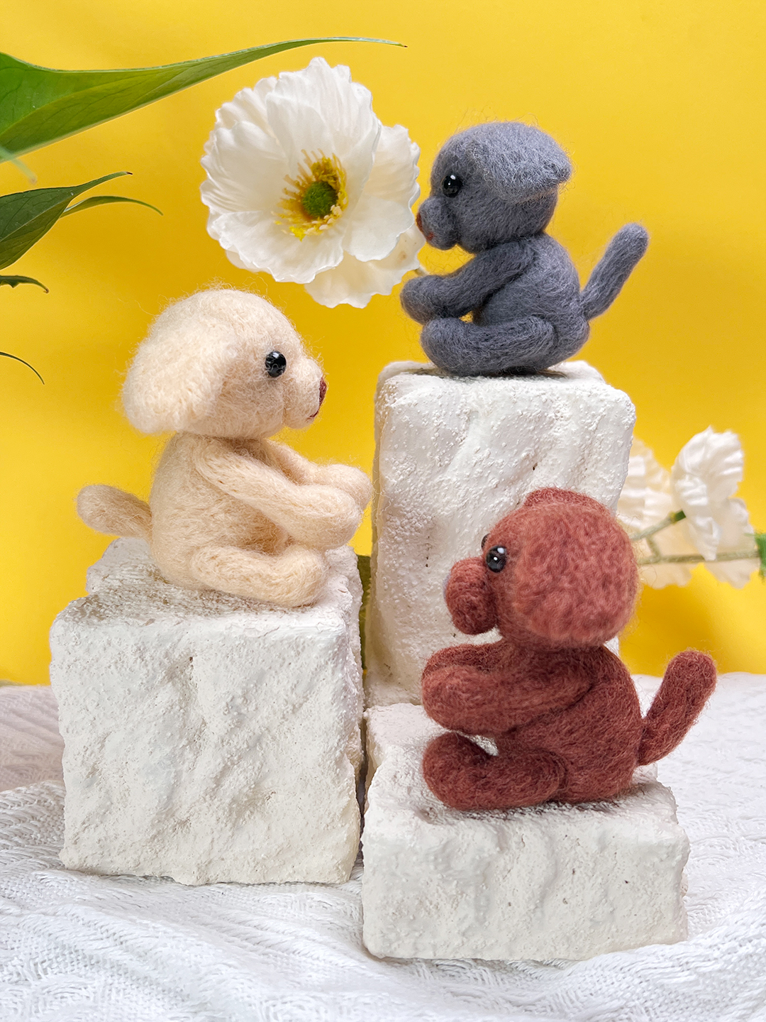 Doggy Felt Animals Needle Felting Kit