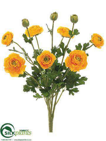 Silk Plants Direct Ranunculus Bush - Burgundy Two Tone - Pack of 6