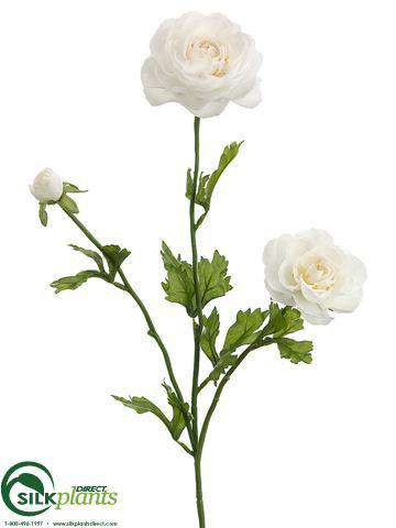 Silk Plants Direct Ranunculus Spray - Green - Pack of 12