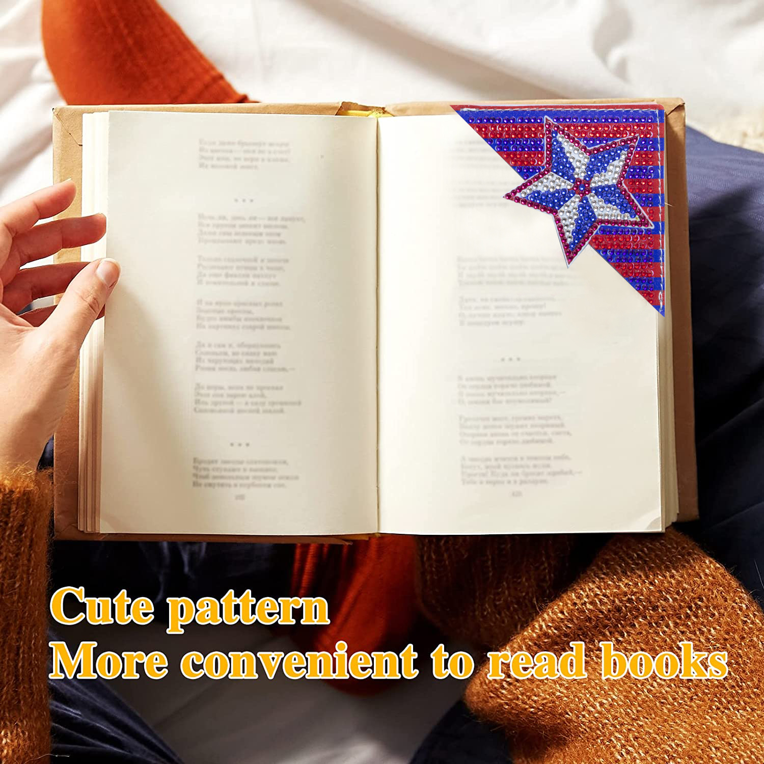 DIY Diamond Painting  Corner Bookmark - 4 Pcs Stars