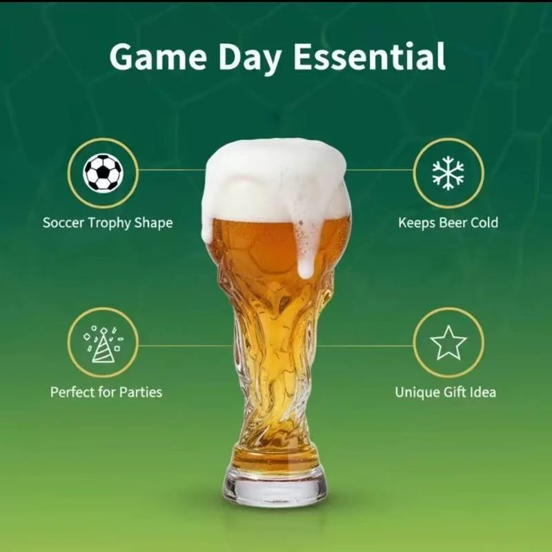 Football Trophy Beer Glass