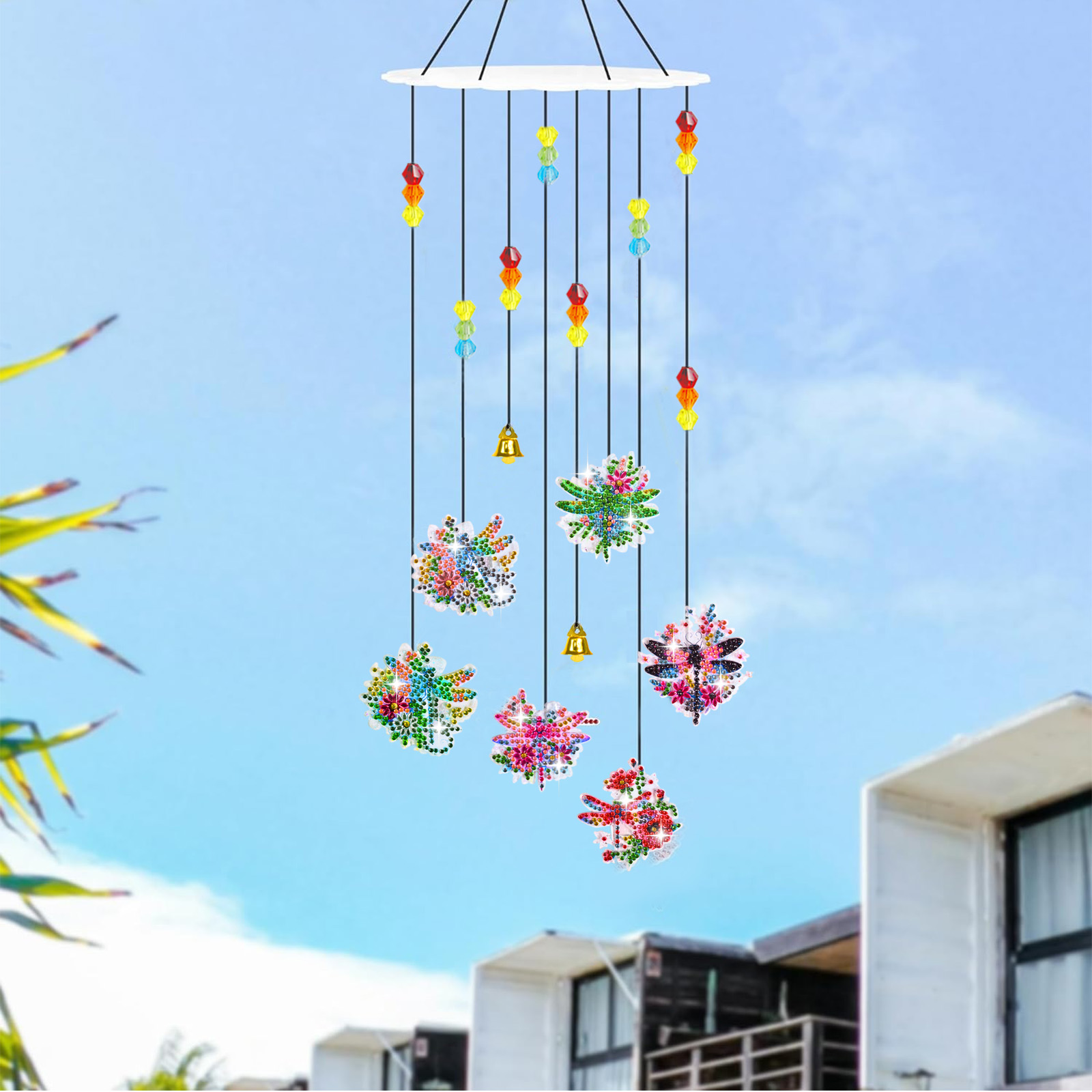 DIY Diamond Painting Wind Chime - Dragonflies