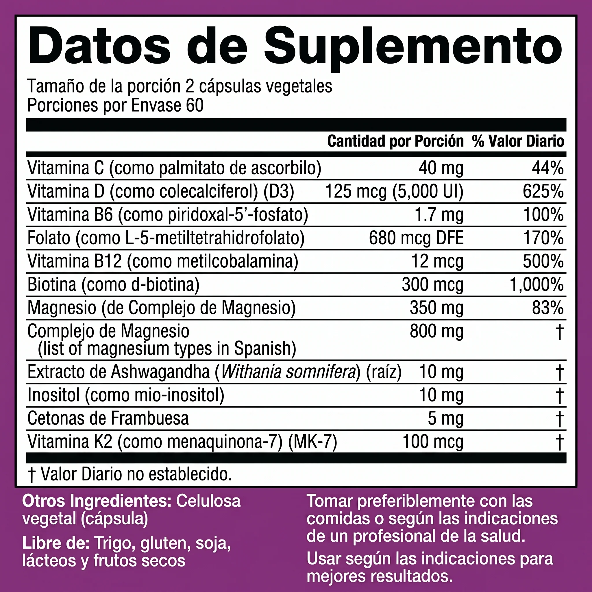 Magnesio EverHealth® 20 en 1 para Mujeres
