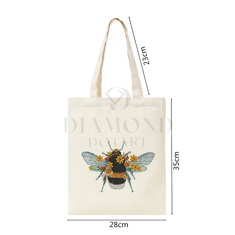 DIY Diamond Painting Canvas Tote Bag - Honeybee