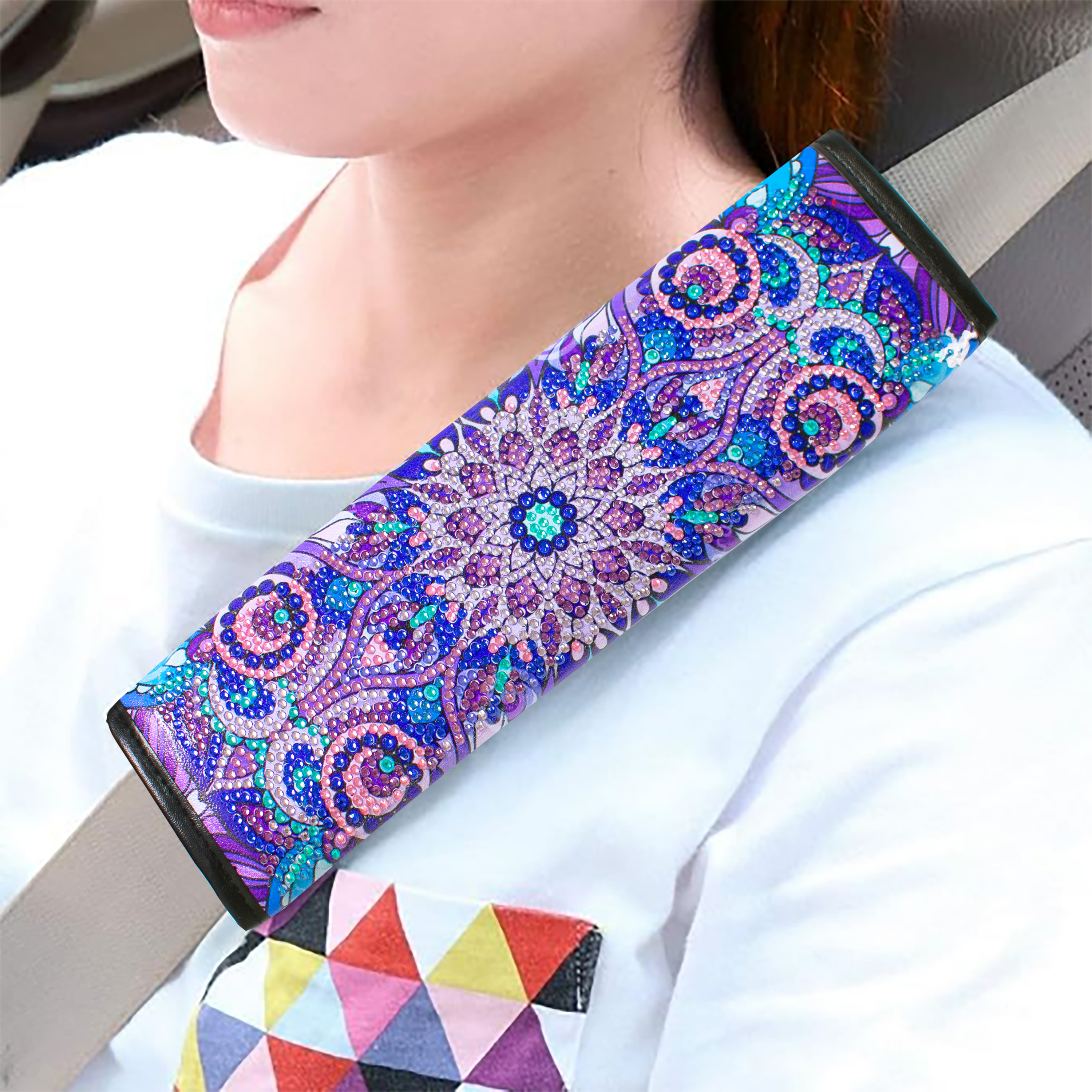 DIY Diamond Painting Car Seat Belt