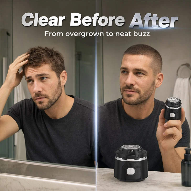 🥳2026 HOT SALE🥳💞50K+ SOLD!💈💪 50% OFF! Men‘s Electric Head Shaver – Stainless steel blades, ergonomic self‑haircut design. 6hr battery, compact & portable. DIY buzz cut at home! ⚡✨
