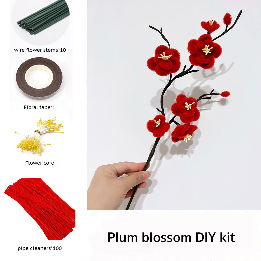 DIY Pipe Cleaners Kit - Plum Blossom