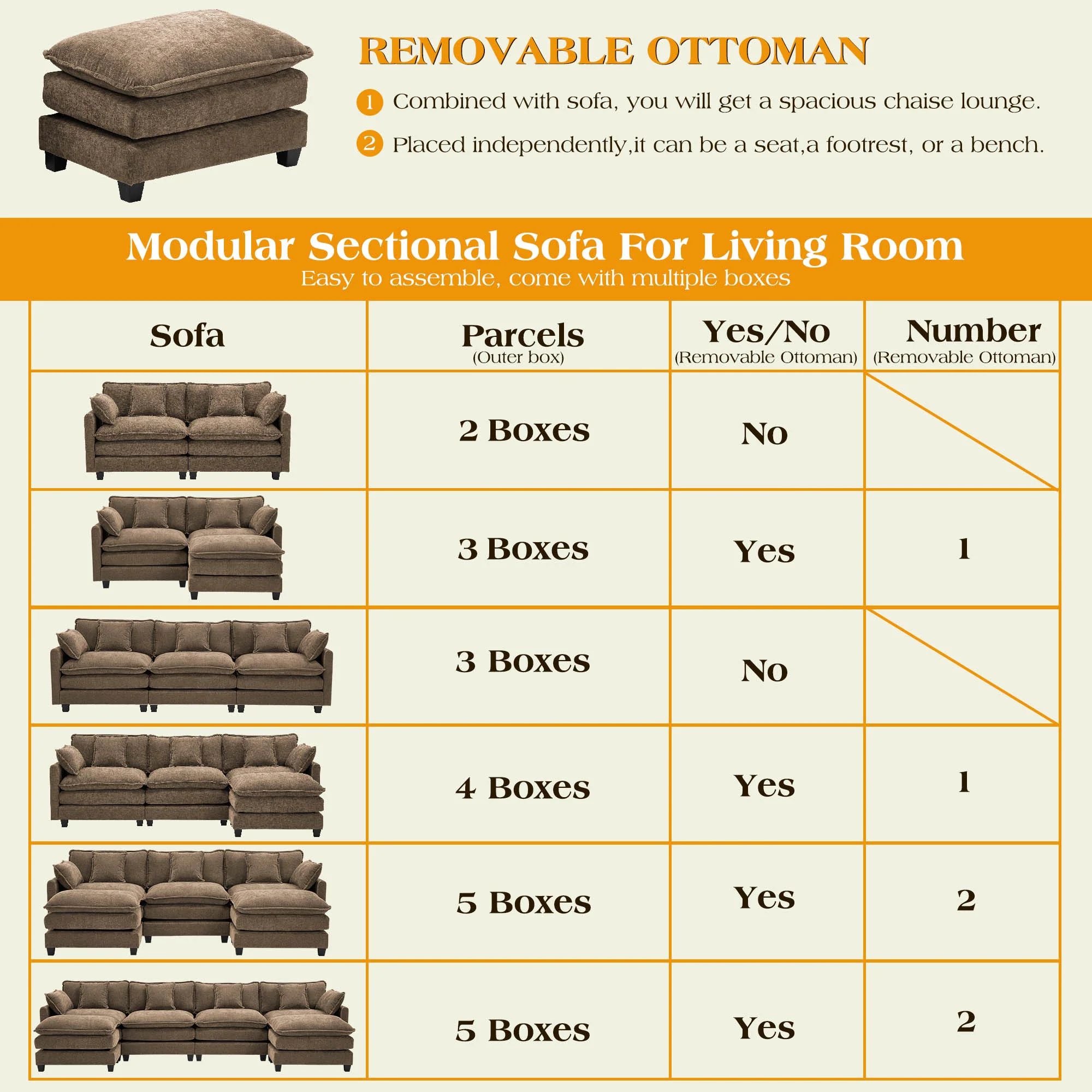 Luxury Thickened Cushion Modular Sofa