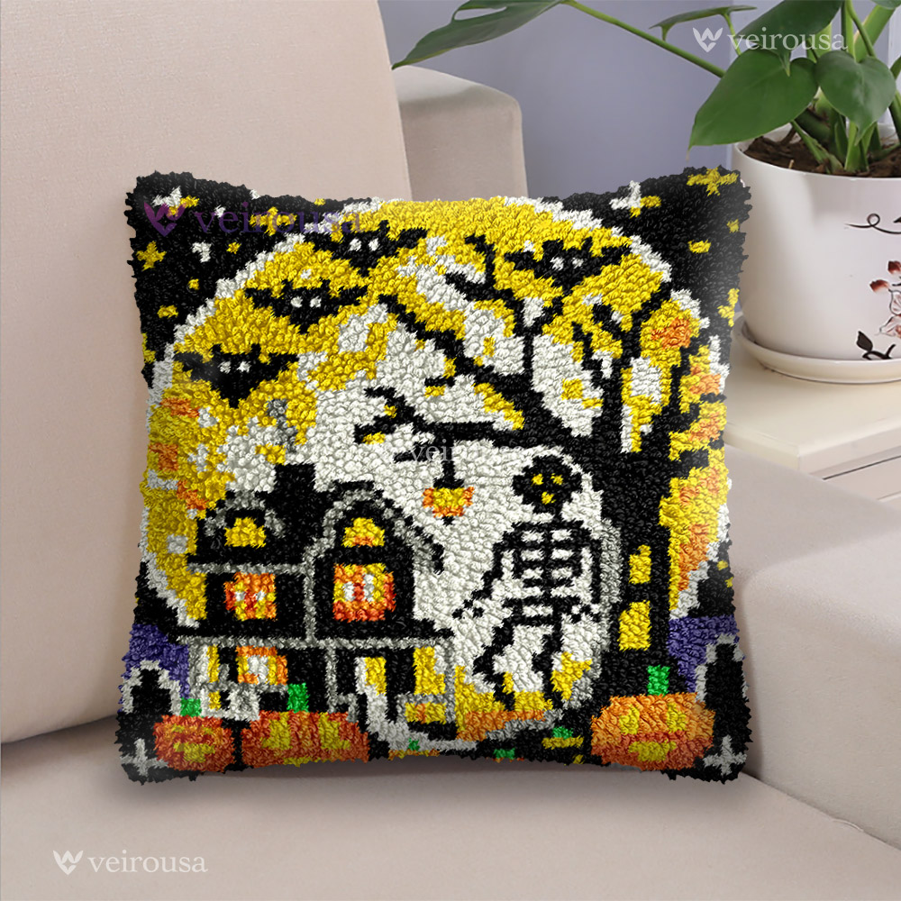 Halloween Latch Hook Pillow Kit