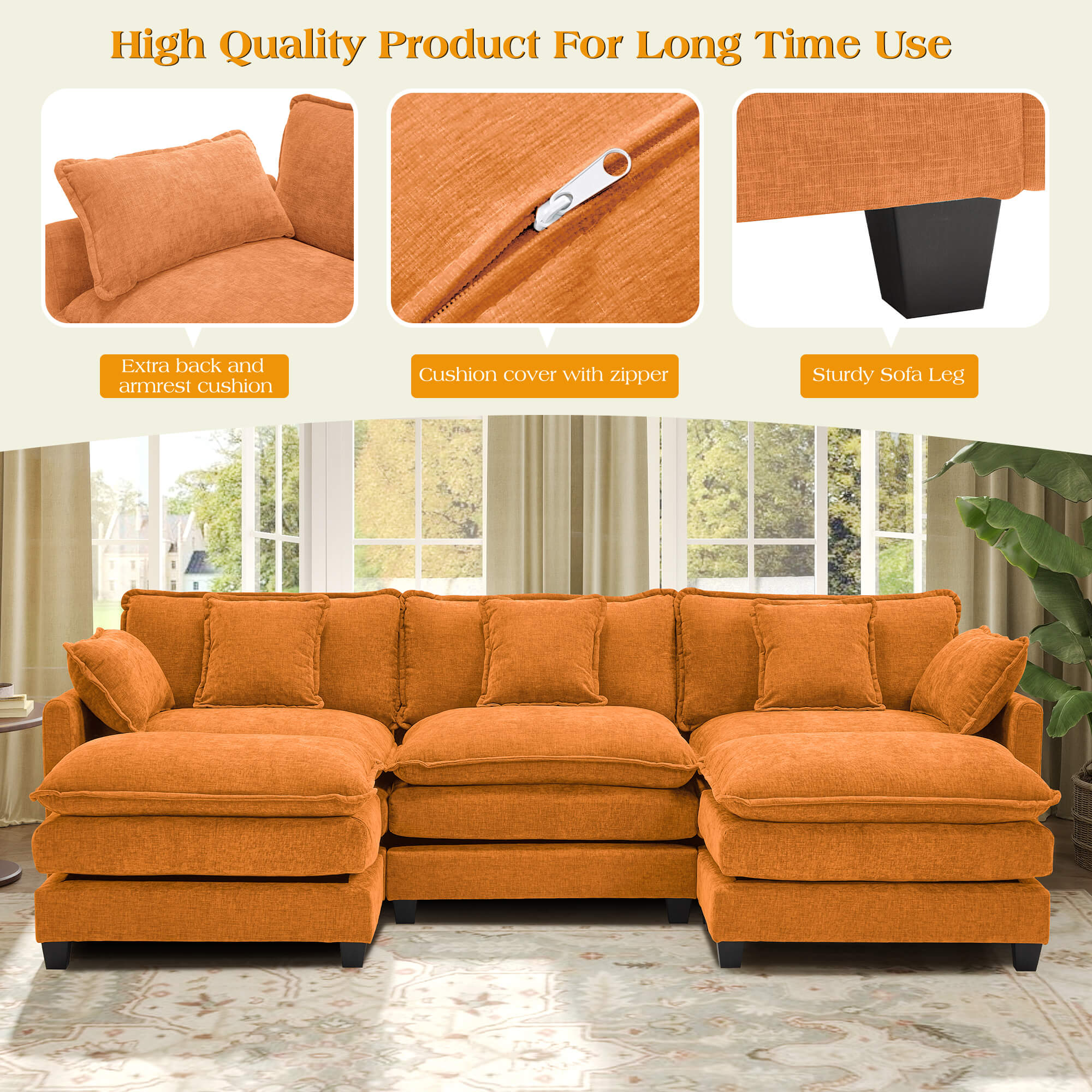 Luxury Thickened Cushion Modular Sofa