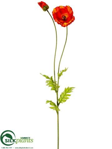 Silk Plants Direct Poppy Spray - Red - Pack of 12