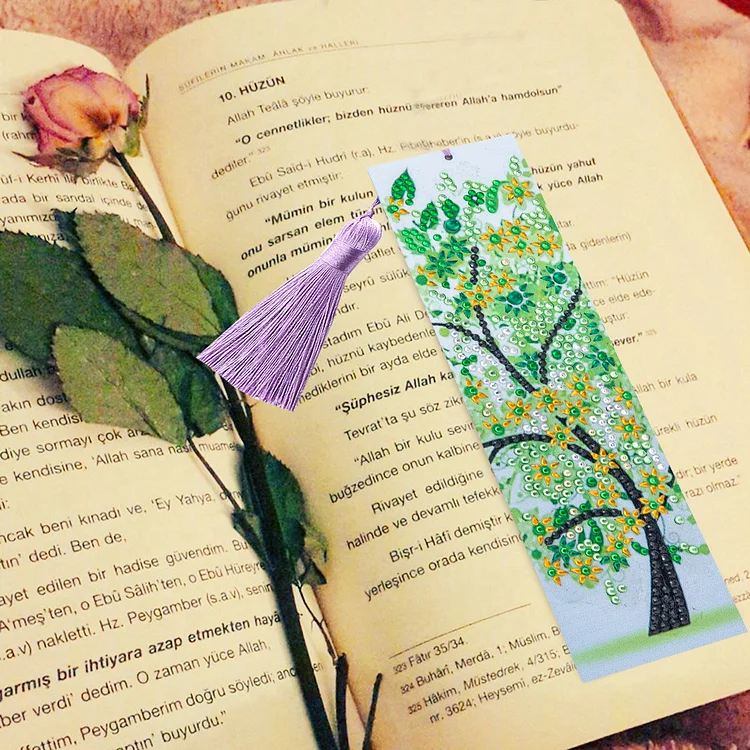 DIY Diamond Painting Bookmarks - Seasons Tree Spring