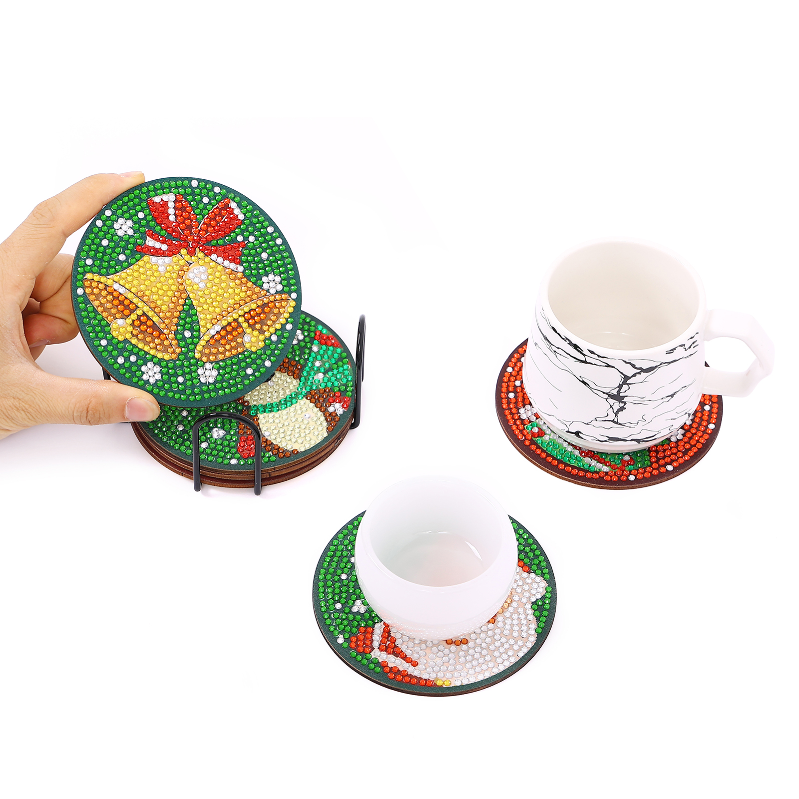 DIY Christmas F Diamond Painting Coasters