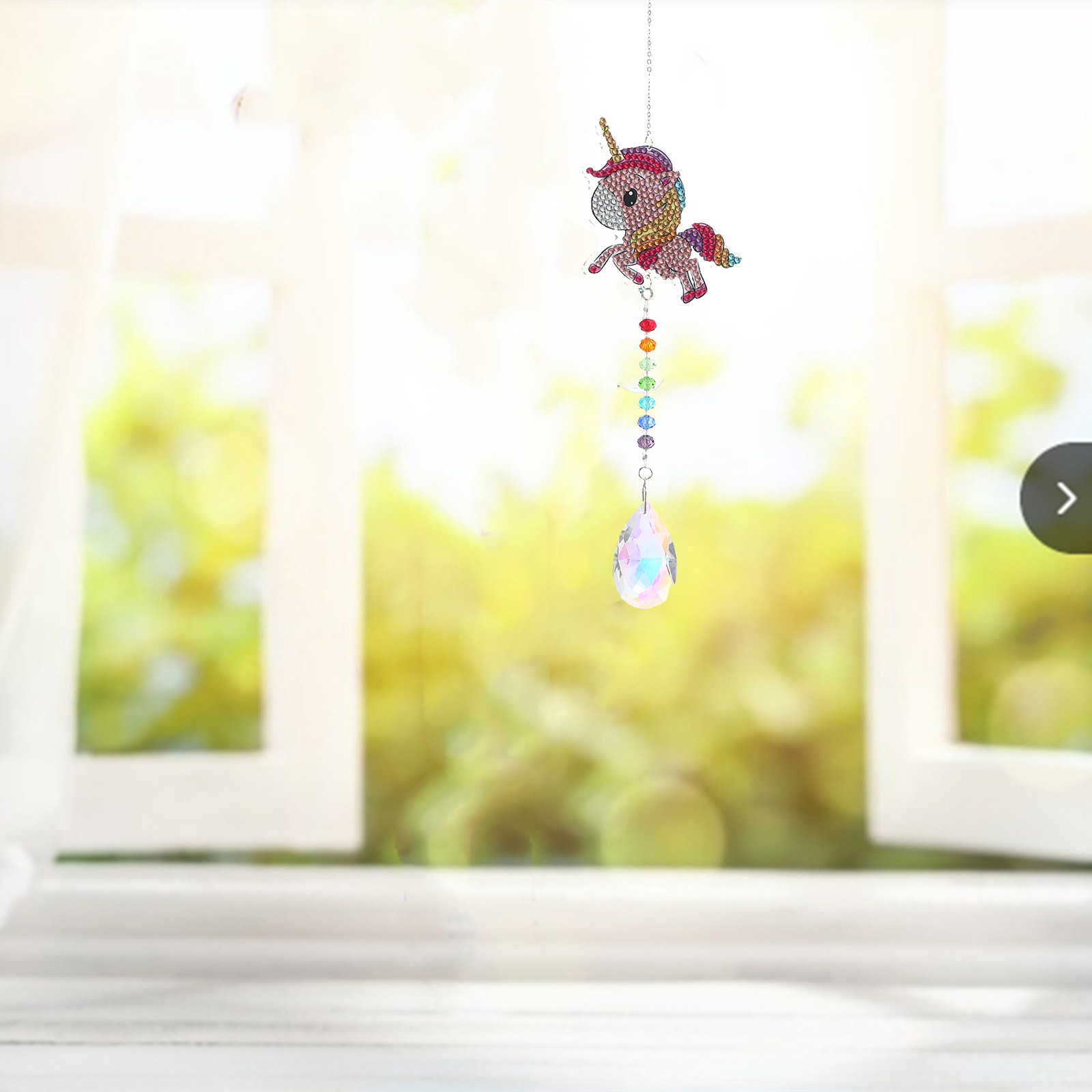DIY Diamond Painting Wind Chime - Unicorn