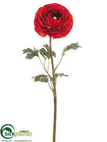 Silk Plants Direct Ranunculus Spray - Red - Pack of 12