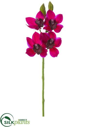 Silk Plants Direct Cymbidium Orchid Spray Fuschia - Pink Fuchsia - Pack of 12
