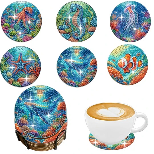 DIY Animal Diamond Painting Coasters