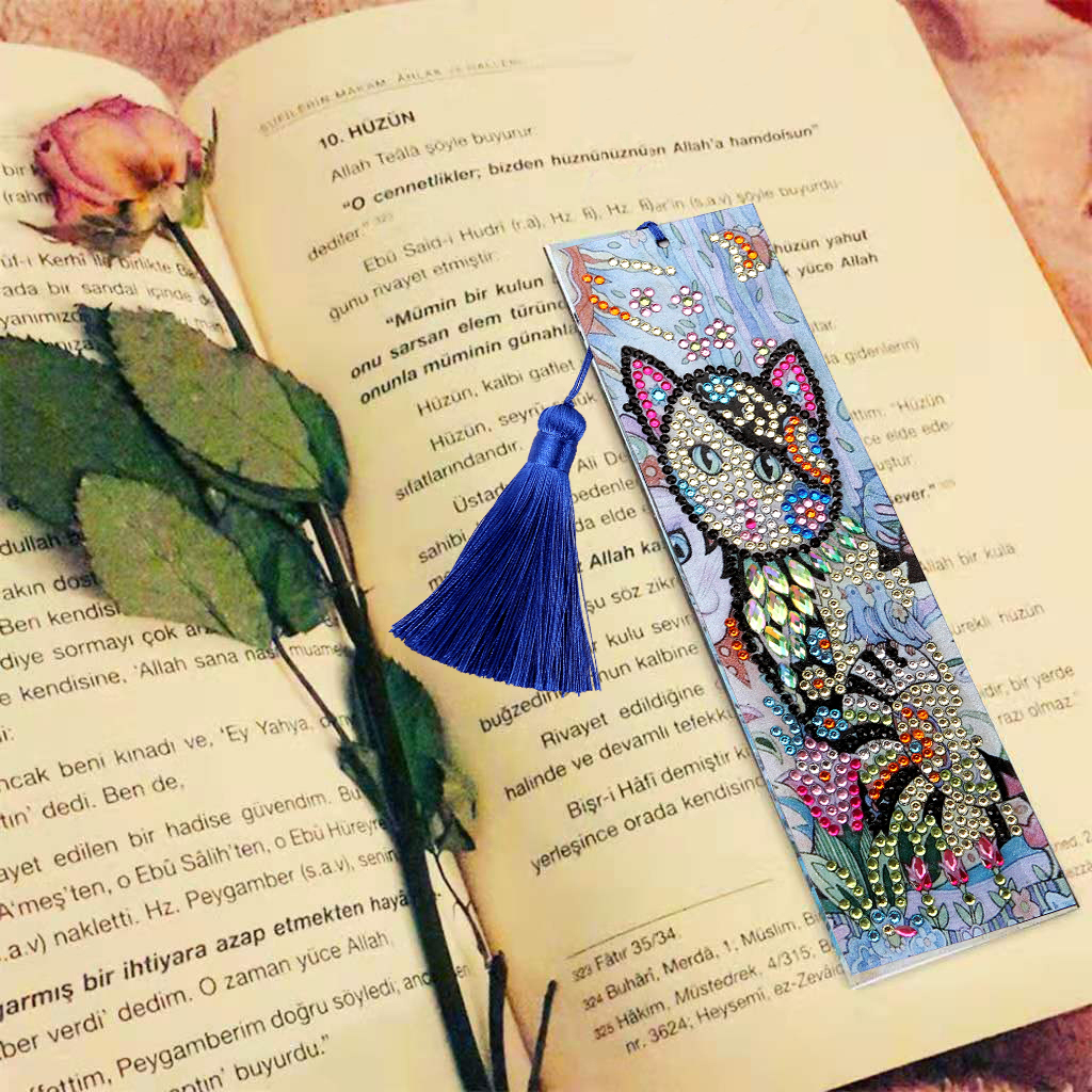 DIY Diamond Painting Bookmarks - Calico Cat