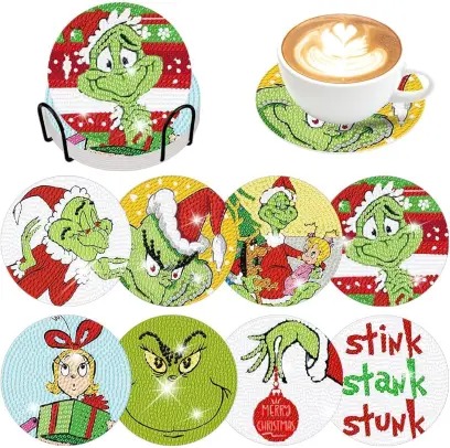 DIY Christmas Diamond Painting Coasters