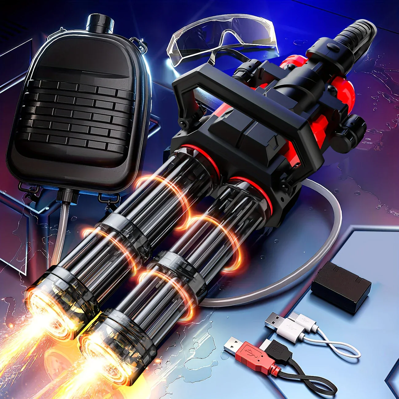 🔥Double-Barreled Gatling Electric Water Gun