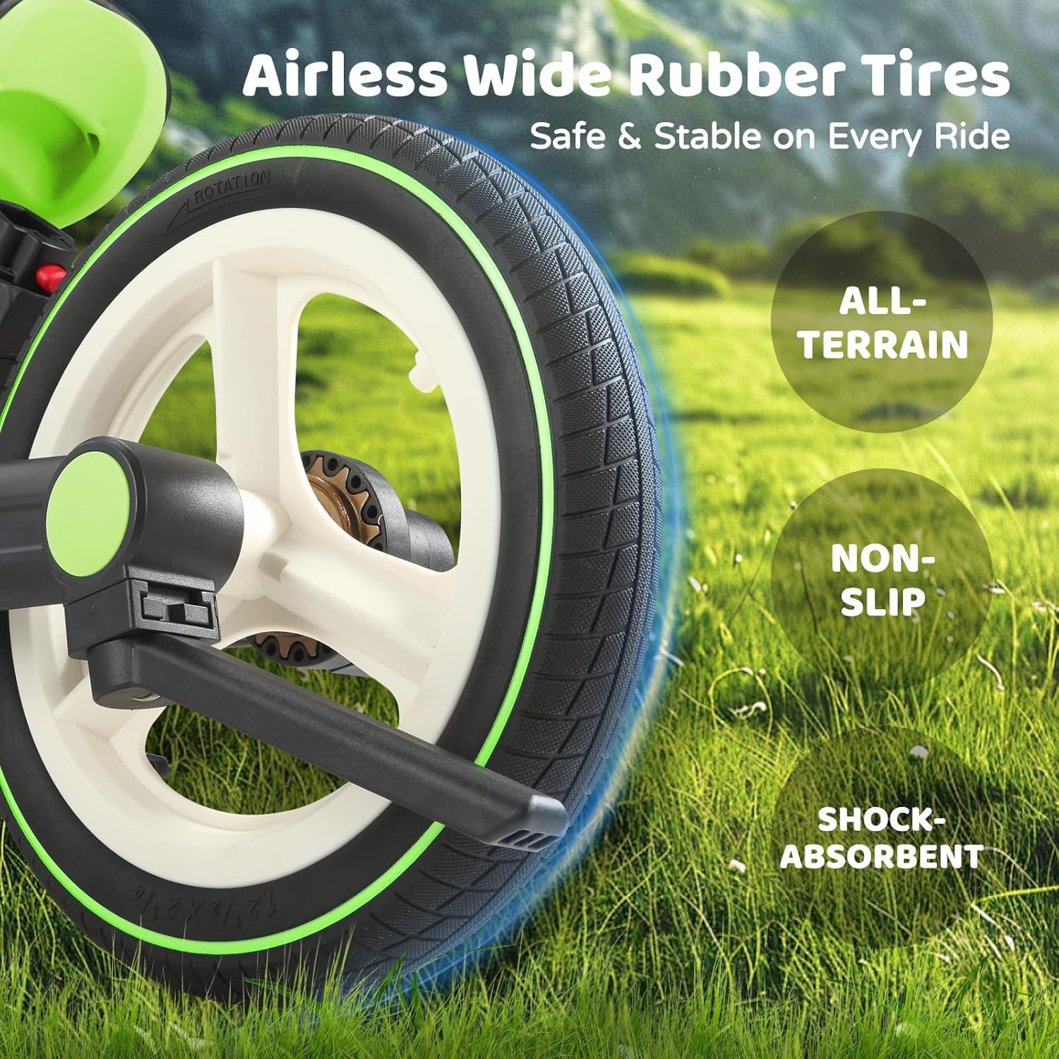 Airless Wide Rubber Tires