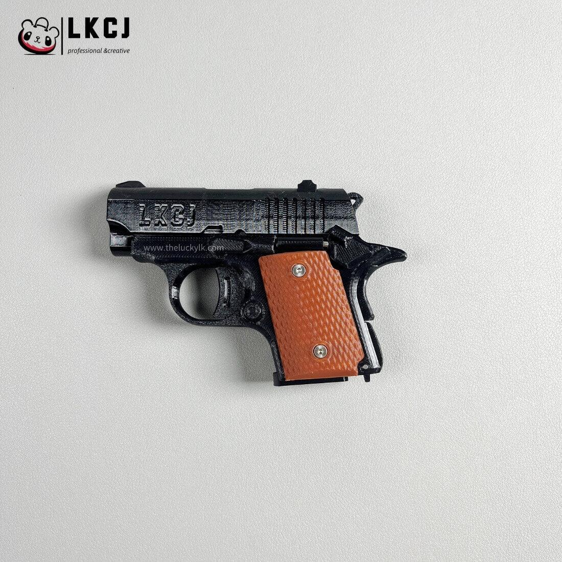 Real 3D Printed Mini 1911 Decompression Model Keychain, Non-launchable
