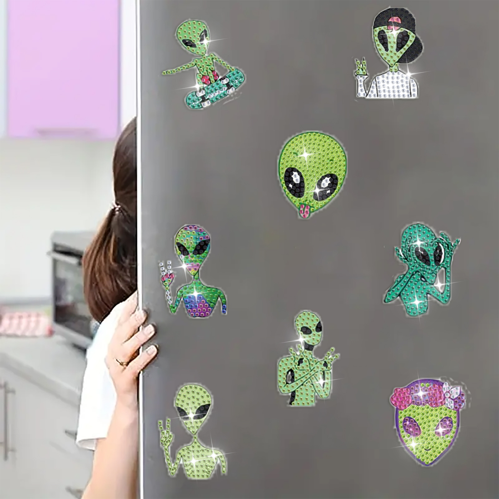 DIY Diamond Painting Fridge Stickers - Extraterrestrial