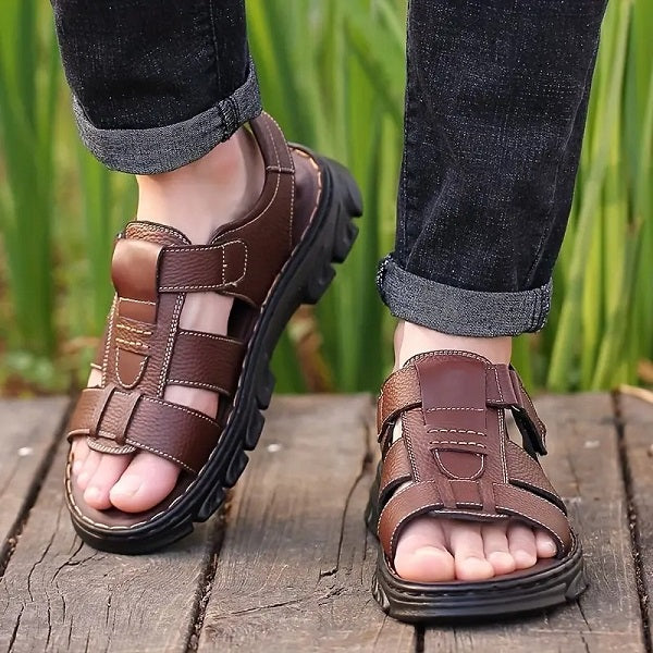 Sandalias en cuero garantizado
