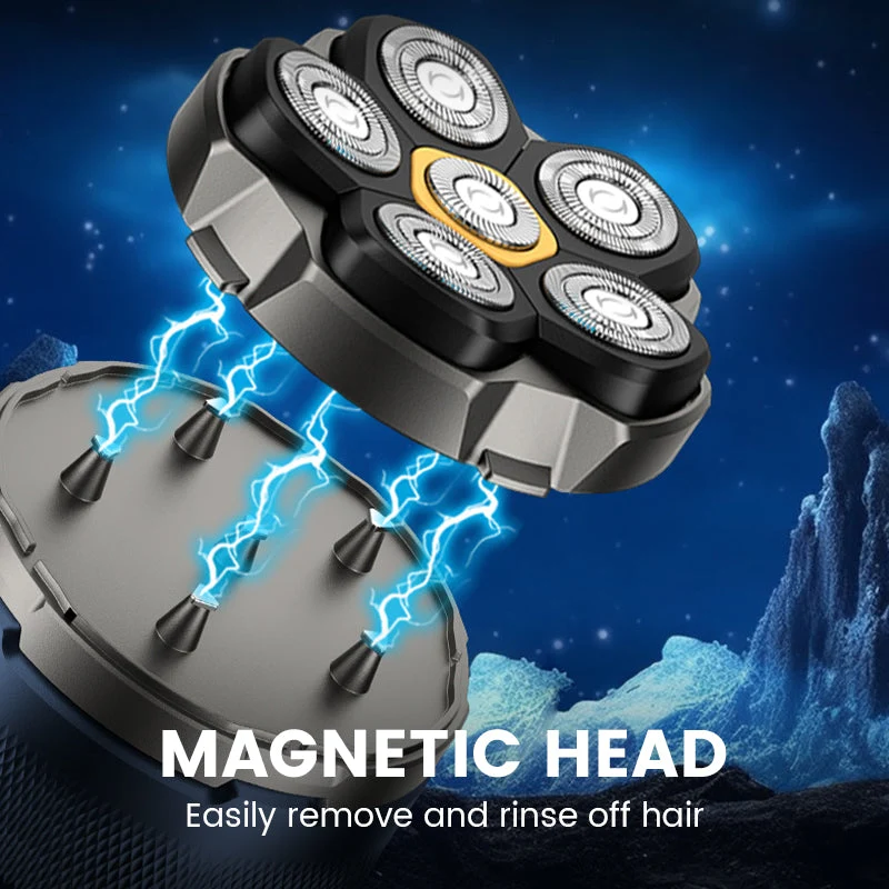 6D Waterproof Head Shaver Kit für Männer mit Glatze