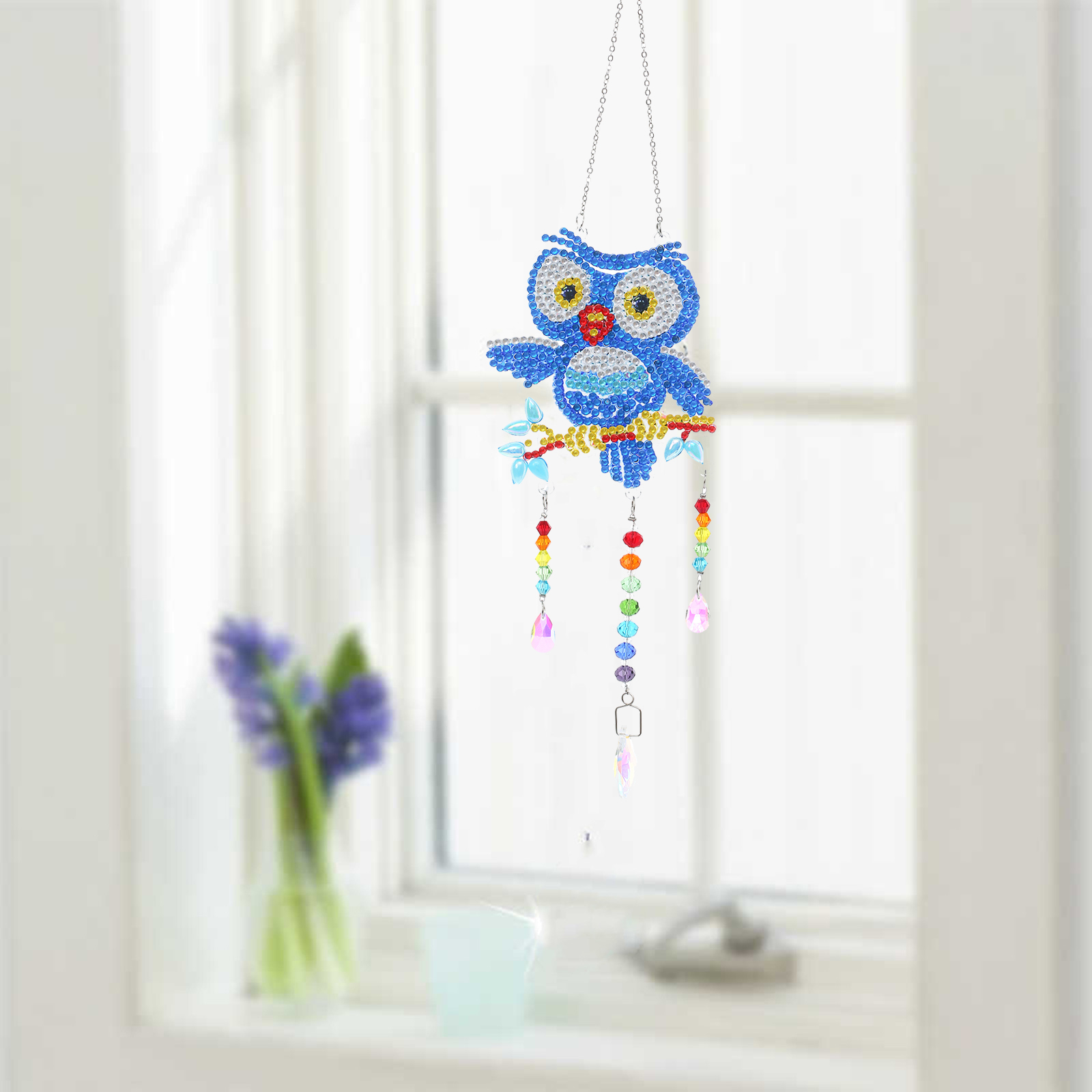 DIY Diamond Painting Wind Chime - Owl