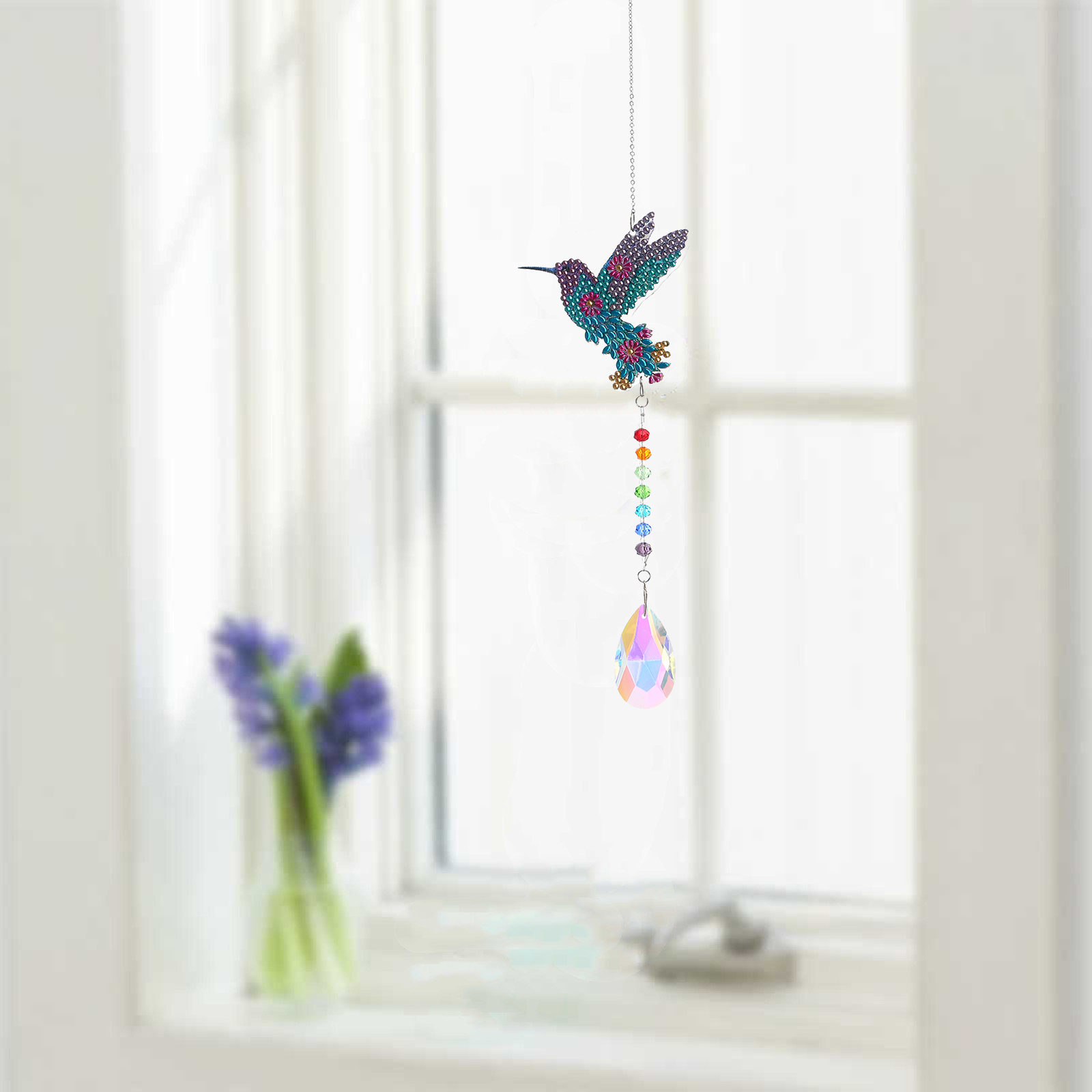 DIY Diamond Painting Wind Chime - Hummingbird