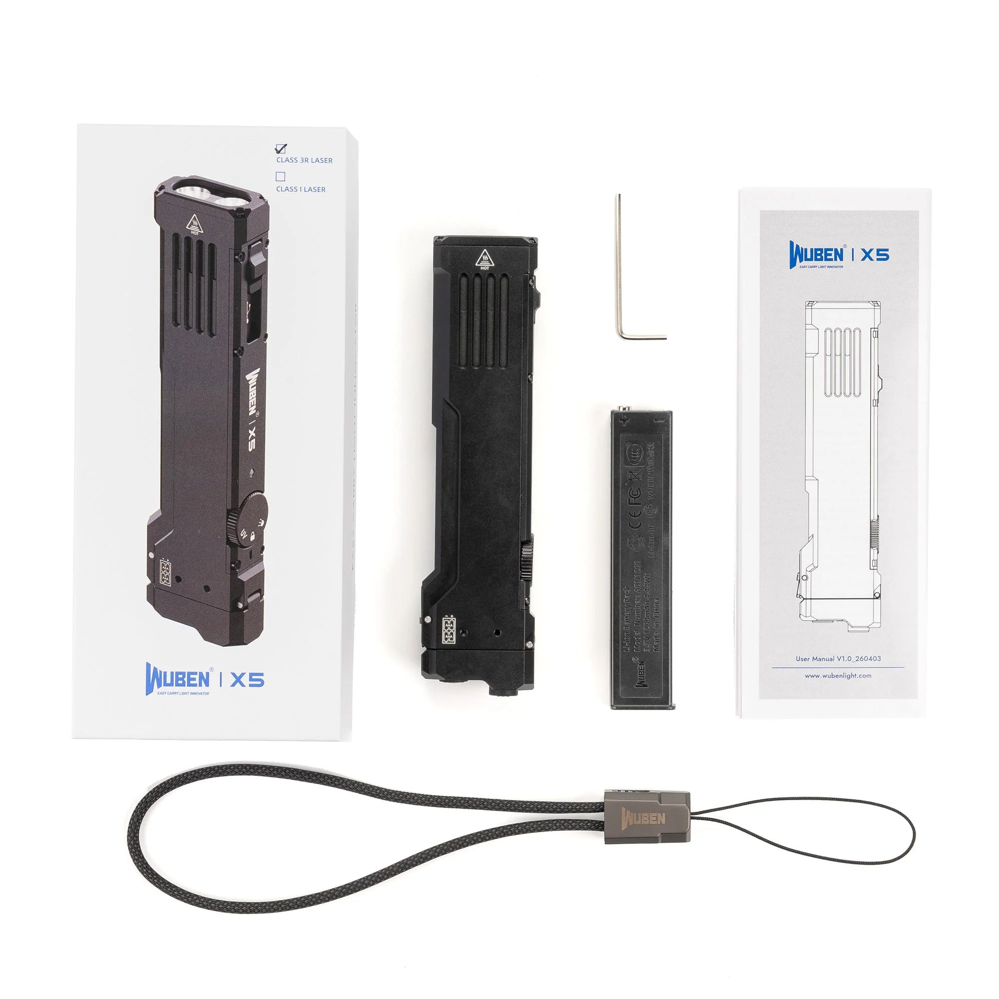 WUBEN X5 3-in-1 1300 Lumens Compact EDC Flashlight