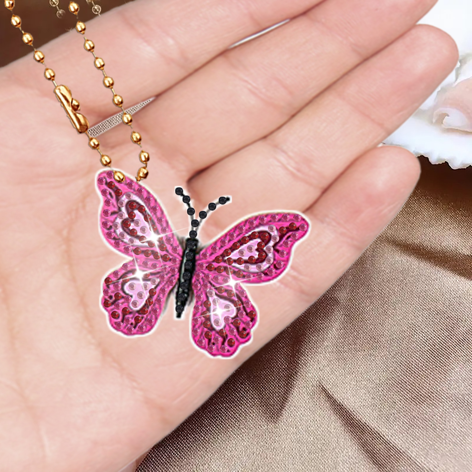DIY Diamond Painting Keychain - Butterflies