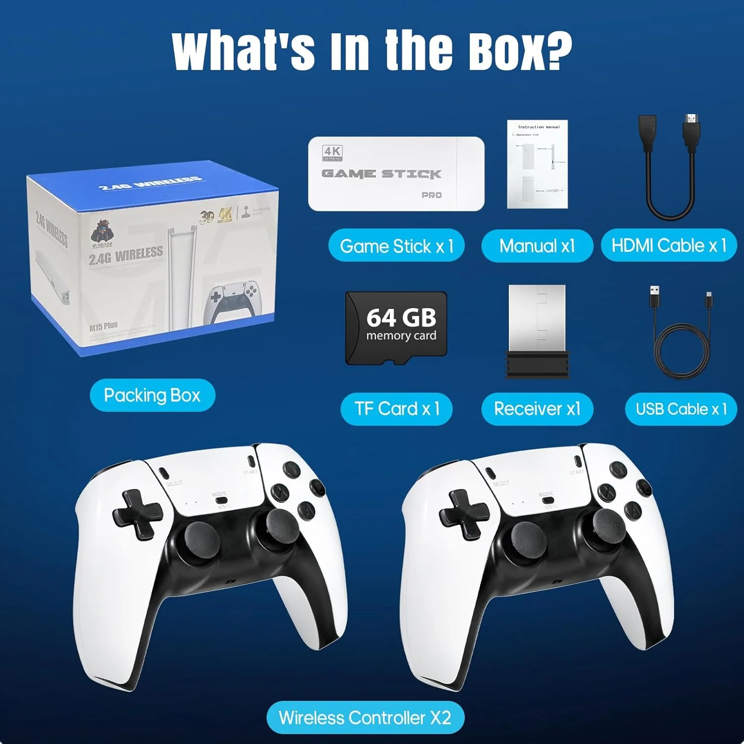 Retro Game Stick Pro™ CONSOLE (2 FREE CONTROLLERS INCLUDED)