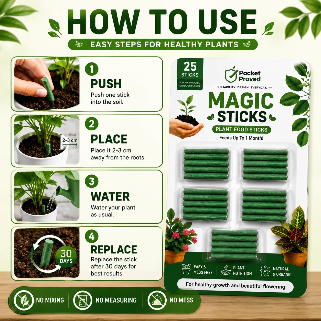 Magic Green Plant Sticks