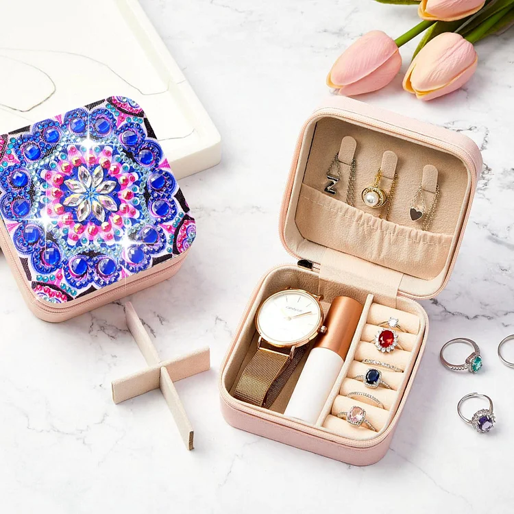 DIY Diamond Painting Cosmetic Bag - Blossom Mandala