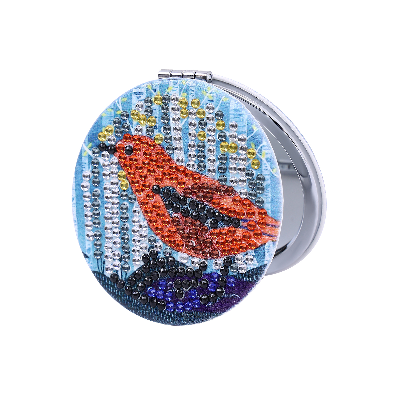 DIY Diamond Painting Compact Mirror - Bird