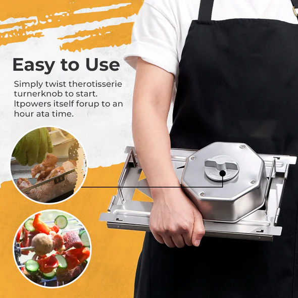 🔥HOT SALE  OFF 💖Stainless Steel Rotating Grill