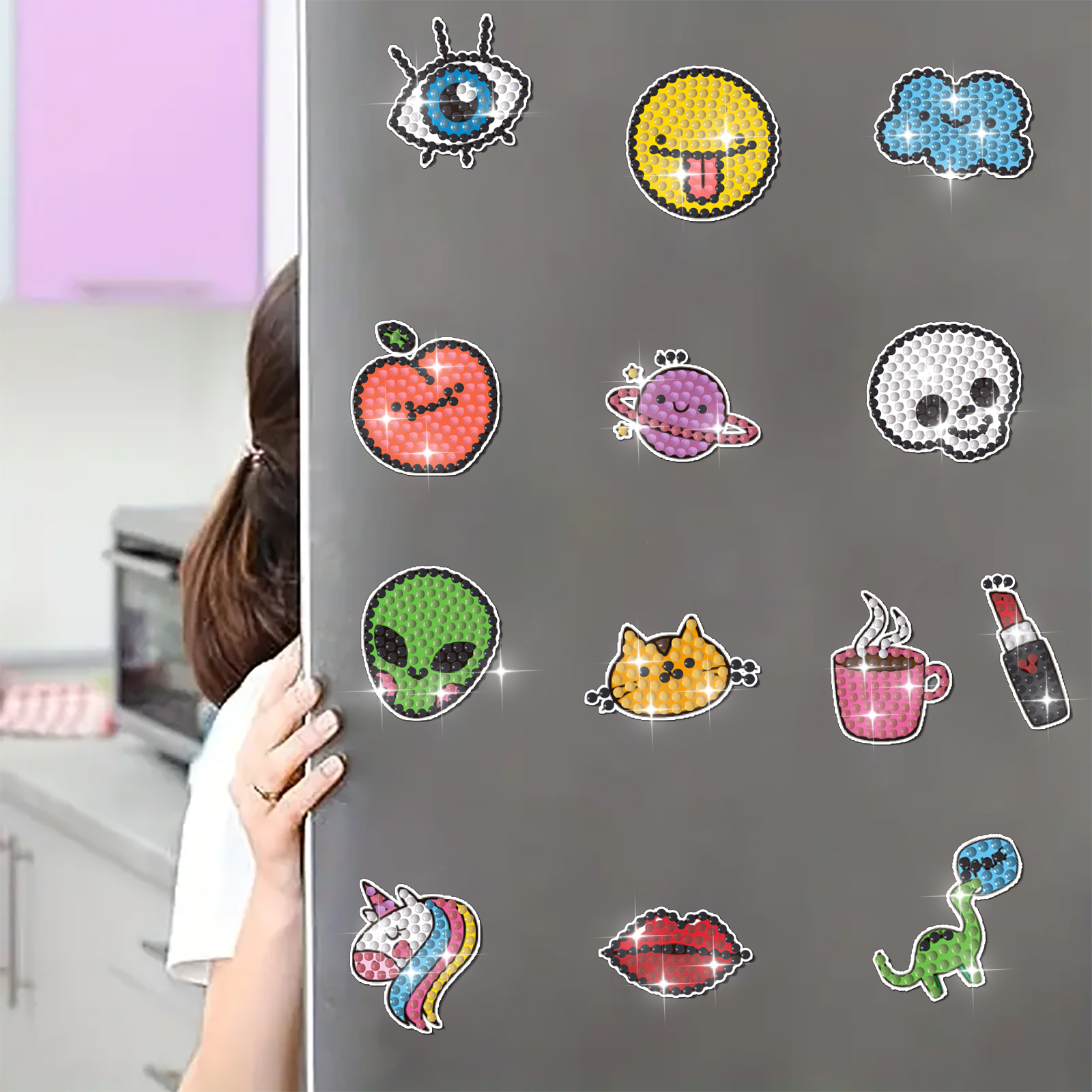 DIY Diamond Painting Fridge Stickers - Cartoon