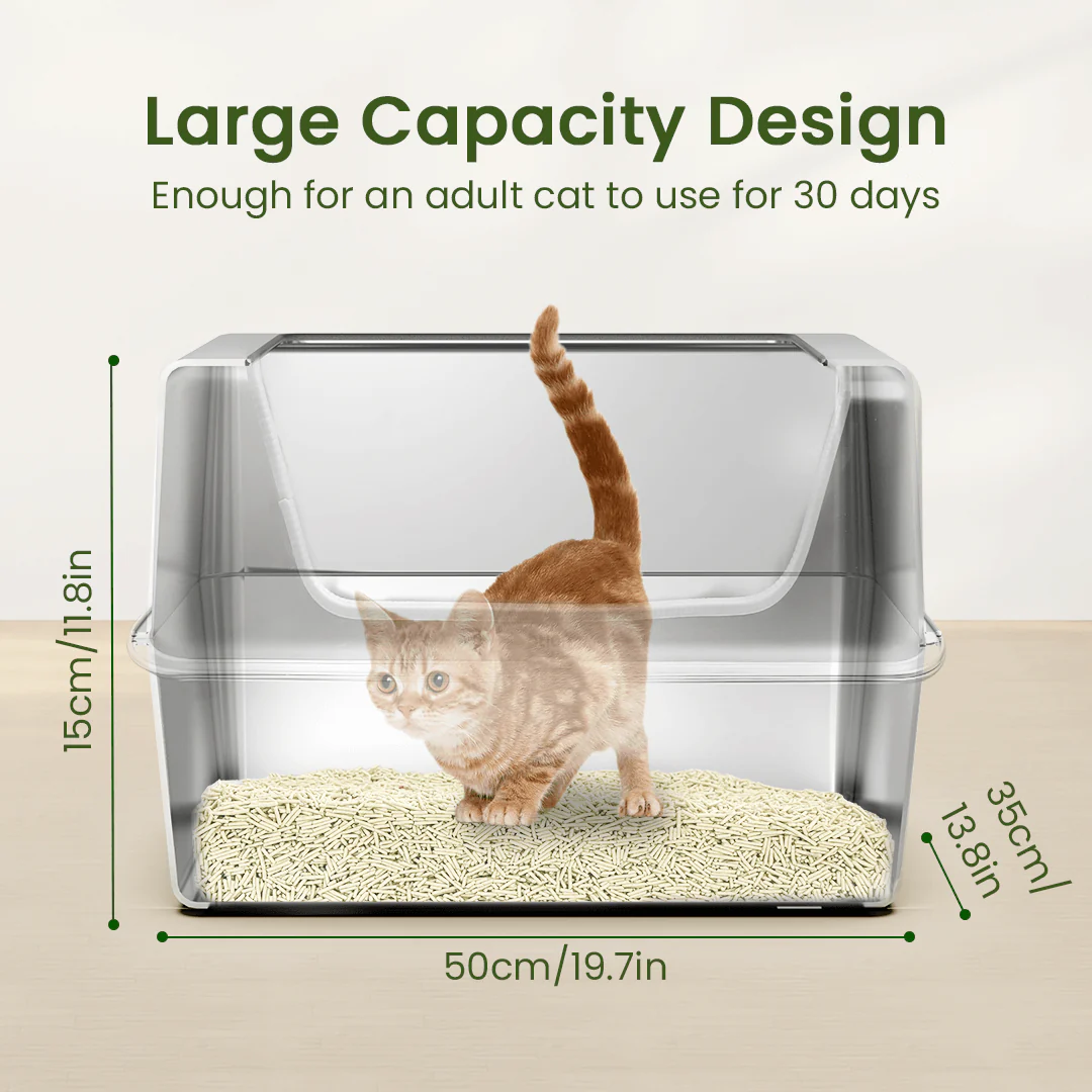 【Special Sale】Cat Litter Box with Lid - Wide Edge Opening