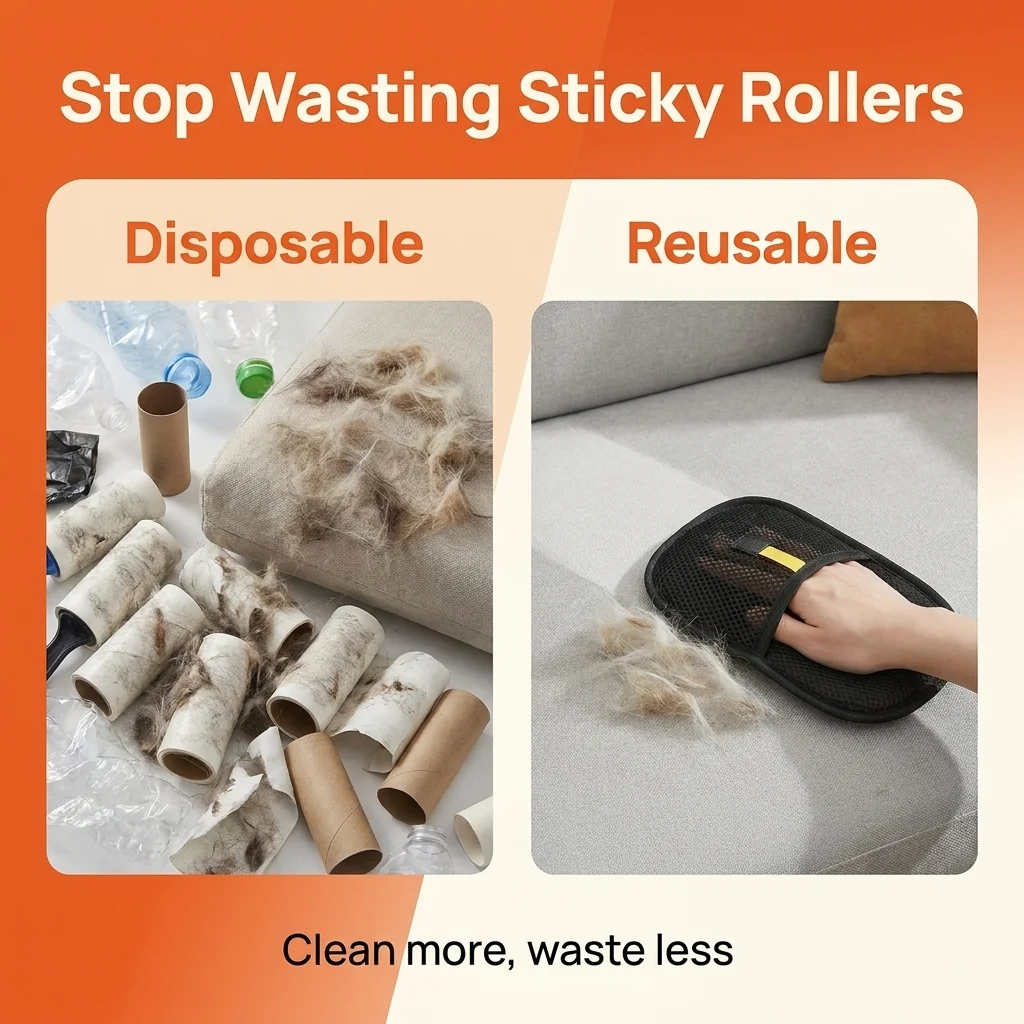 Quick, easy fur removal with a swipe.