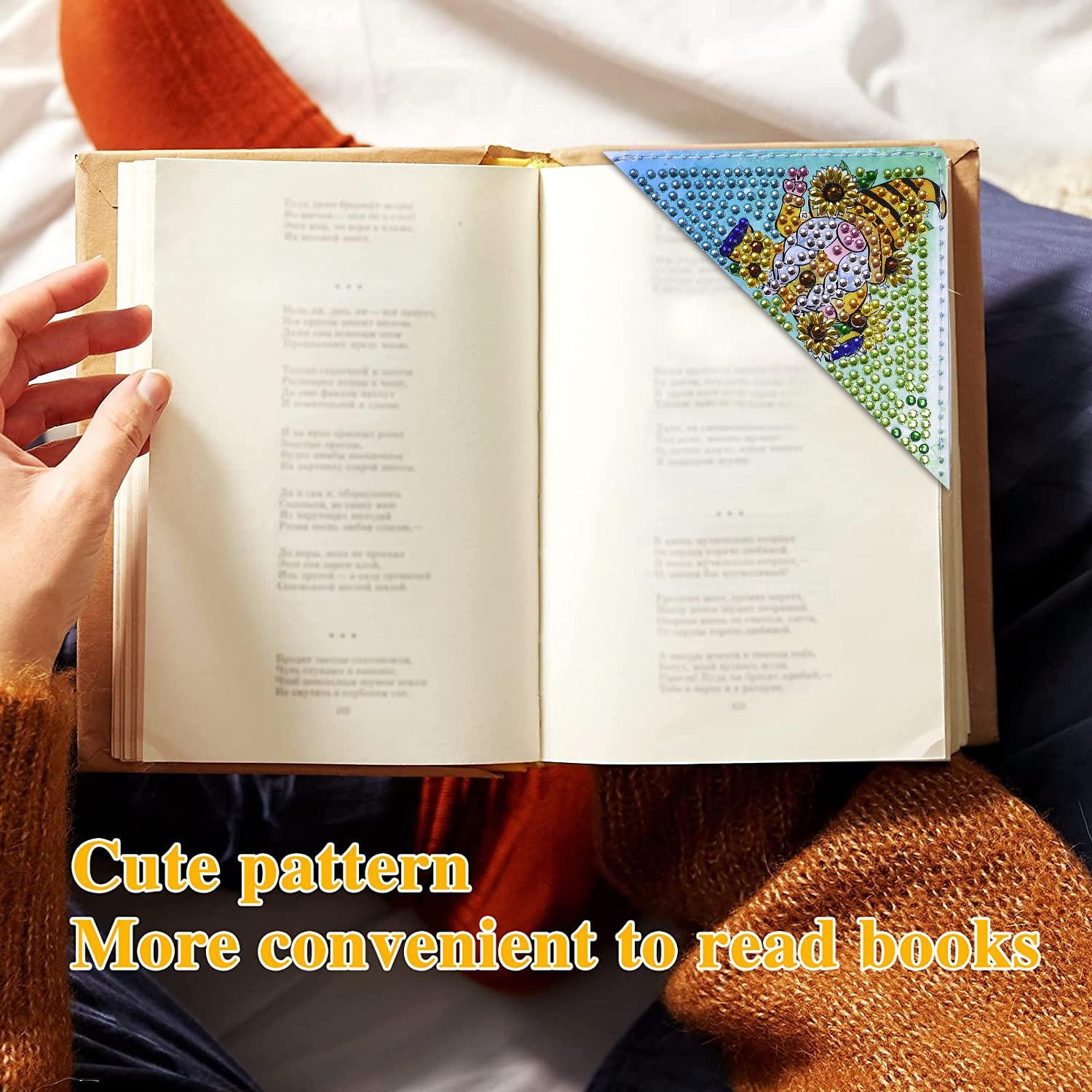 DIY Diamond Painting  Corner Bookmark - 4 Pcs Sunflowers