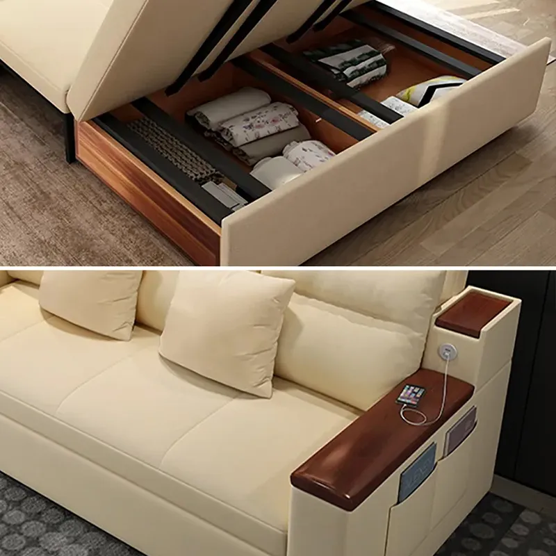 Space-saving Multi-purpose living Room Furniture Modern fabric folding sofa bed