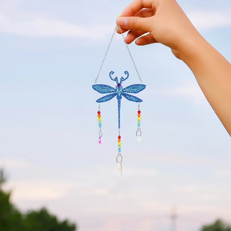 DIY Diamond Painting Wind Chime - Dragonfly