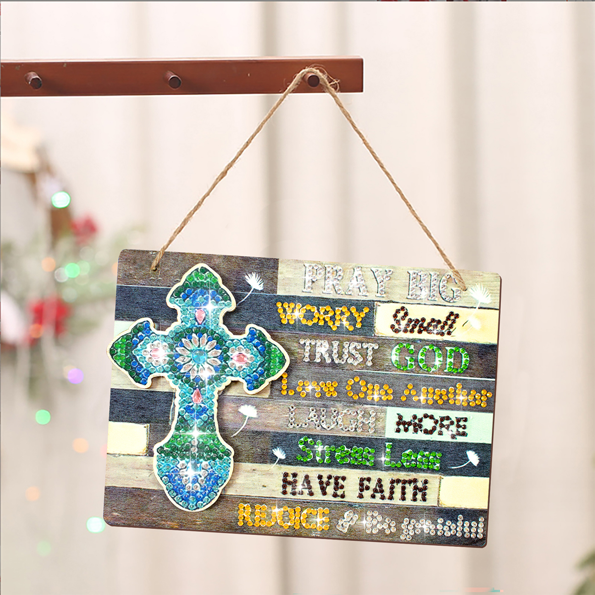 DIY Diamond Painting Wall Hanging - Crucifix